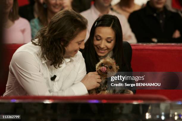 Philippe Candeloro On Vivement Dimanche Tv Show On February 7Th, 2005 In Paris, France - Philippe Candeloro And Sarah Abitbol.