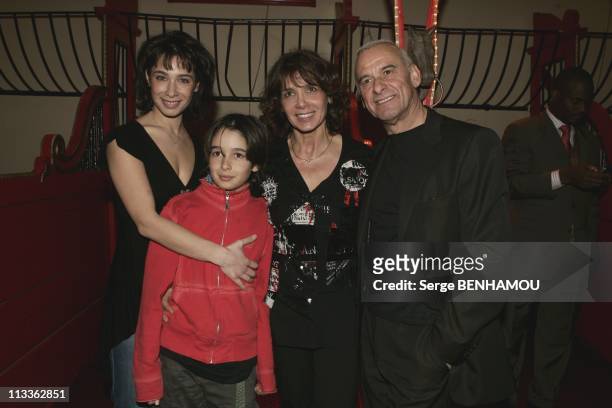 Party For Laurette Fugain Association On February 8Th, 2005 In Paris, France - Michel And Stephanie Fugain With Their Children Marie And Alexis.