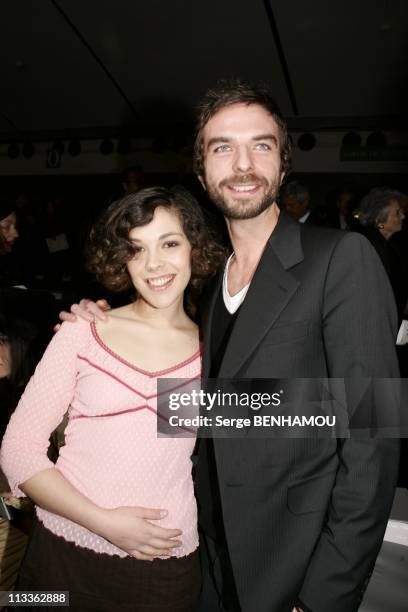 People At Chanel Fall-Winter 2005-2006 Ready To Wear Fashion Show On March 4Th, 2005 In Paris, France - Alysson Paradis And John Nollet.