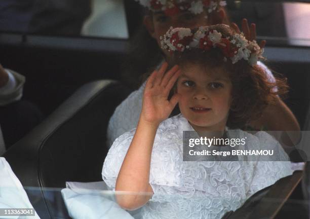 Christina Onassis And Her Daughter Athina Onassis-Roussel - On November 3Rd, 2005 - In France - Here Athina At The Wedding Of Thierry Roussel