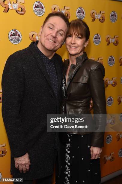 Brian Conley and Anne-Marie Conley attend an after party to celebrate Louise Redknapp rejoining the cast of "9 To 5: The Musical" at The Hospital...