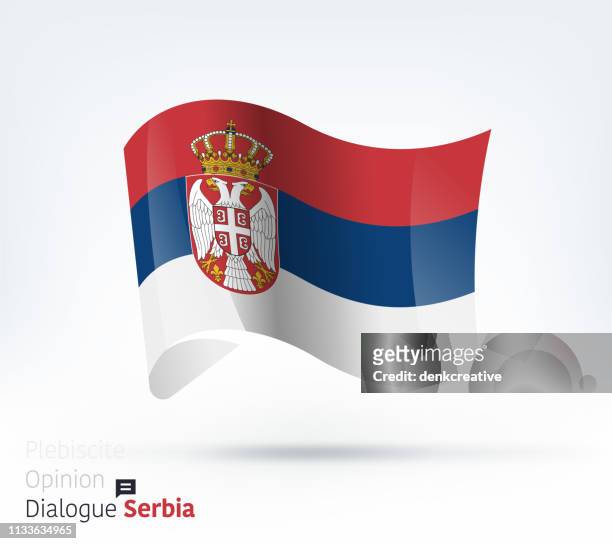 serbia flag international dialogue & conflict management - serbian flag stock illustrations