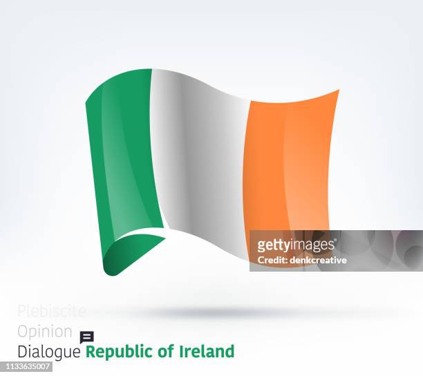republic of ireland flag international dialogue & conflict management - ehemalige irische währung stock-grafiken, -clipart, -cartoons und -symbole