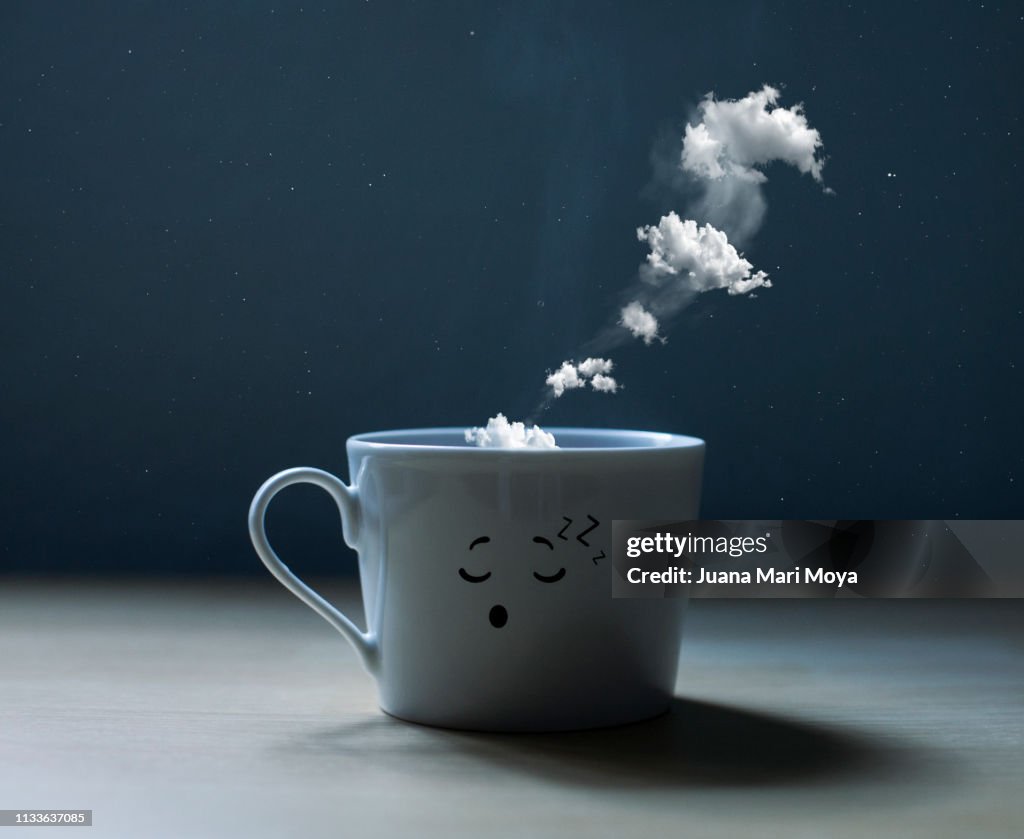 Conceptual photo of a dreaming cup.