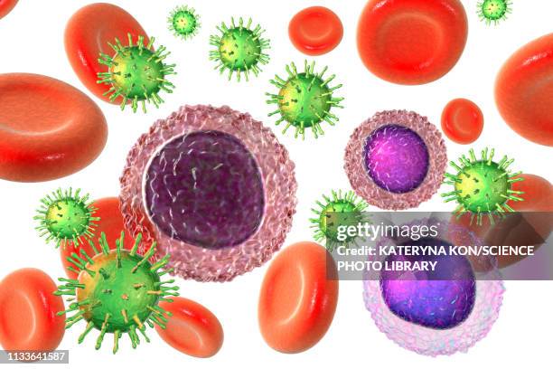 hiv infection, illustration - retrovirus stock illustrations