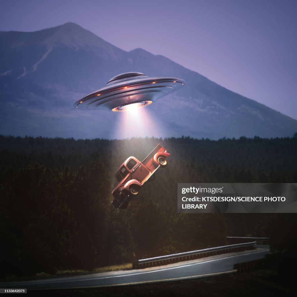 Alien abduction, illustration