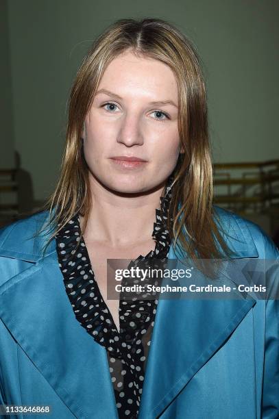 Actress Missia Piccoli attends the Agnes B show as part of the Paris Fashion Week Womenswear Fall/Winter 2019/2020 on March 04, 2019 in Paris, France.