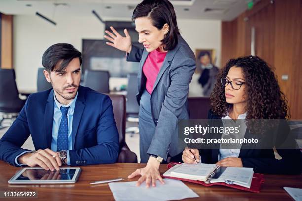 manager is shouting to employee after his mistake in the ceo office - annoying colleague stock pictures, royalty-free photos & images