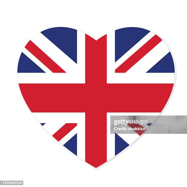 illustrazioni stock, clip art, cartoni animati e icone di tendenza di love uk flag - bandiera del regno unito