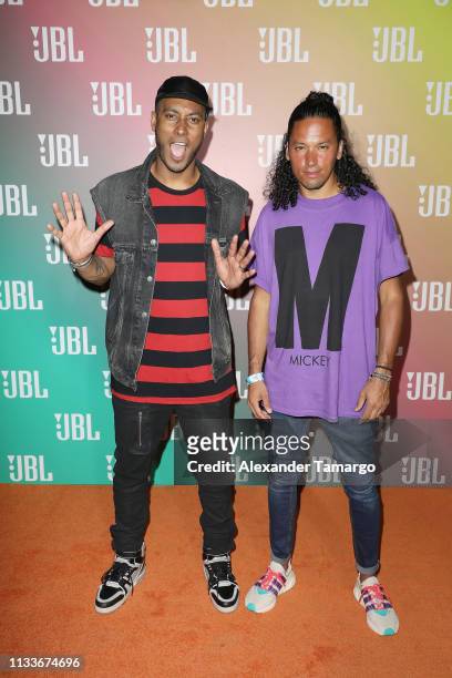 Sunnery James & Ryan Marciano got the party started on the red carpet at the JBL LIVE headphone launch, one of the many VIP happenings during Miami...