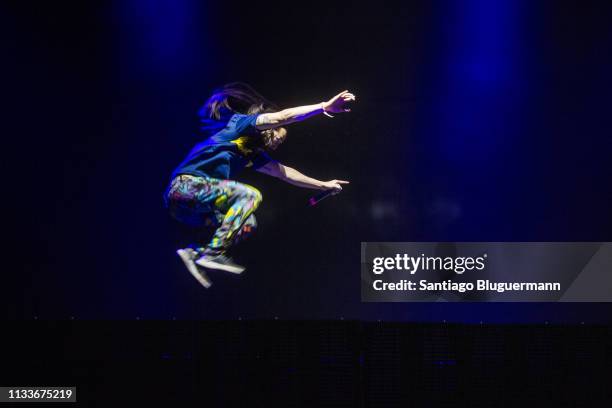 Steve Aoki performs during the first day of Lollapalooza Buenos Aires 2018 at Hipodromo de San Isidro on March 29, 2019 in Buenos Aires, Argentina.