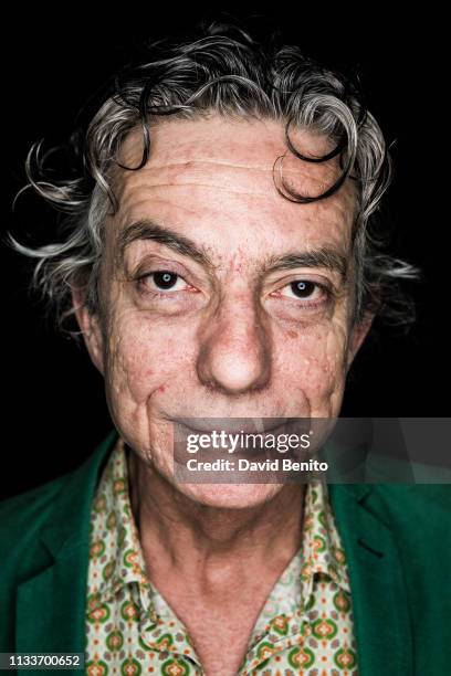 Spanish artist Carlos Díaz Bustamante poses for a portrait session on March 8, 2019 in Casa de México in Madrid, Spain.