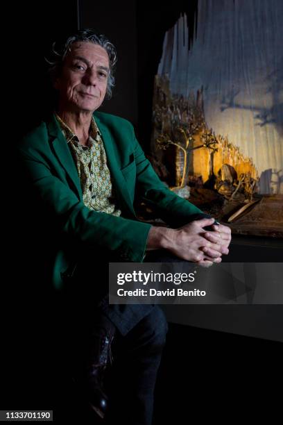 Spanish artist Carlos Díaz Bustamante poses for a portrait session on March 8, 2019 in Casa de México in Madrid, Spain.