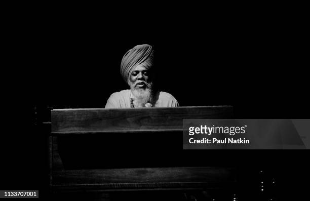Pianist Lonnie Smith performs at the DuSable Museum in Chicago, Illinois, May 24, 1997.