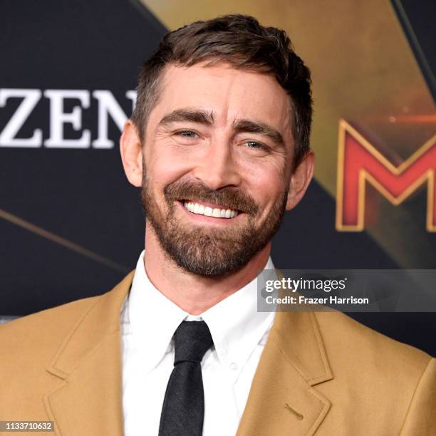 Lee Pace attends the Marvel Studios "Captain Marvel" premiere on March 04, 2019 in Hollywood, California.