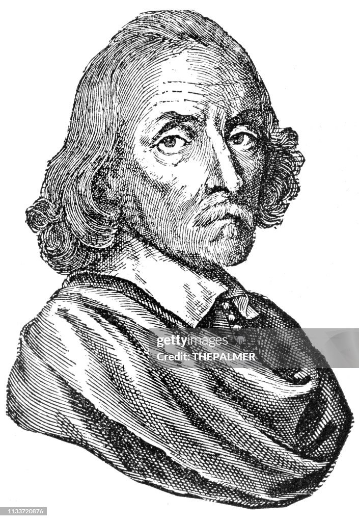 William Harvey English physician engraving 1894