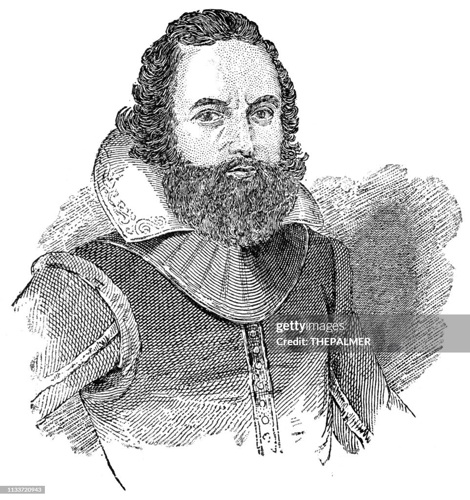 Captain John Smith English soldier engraving 1894