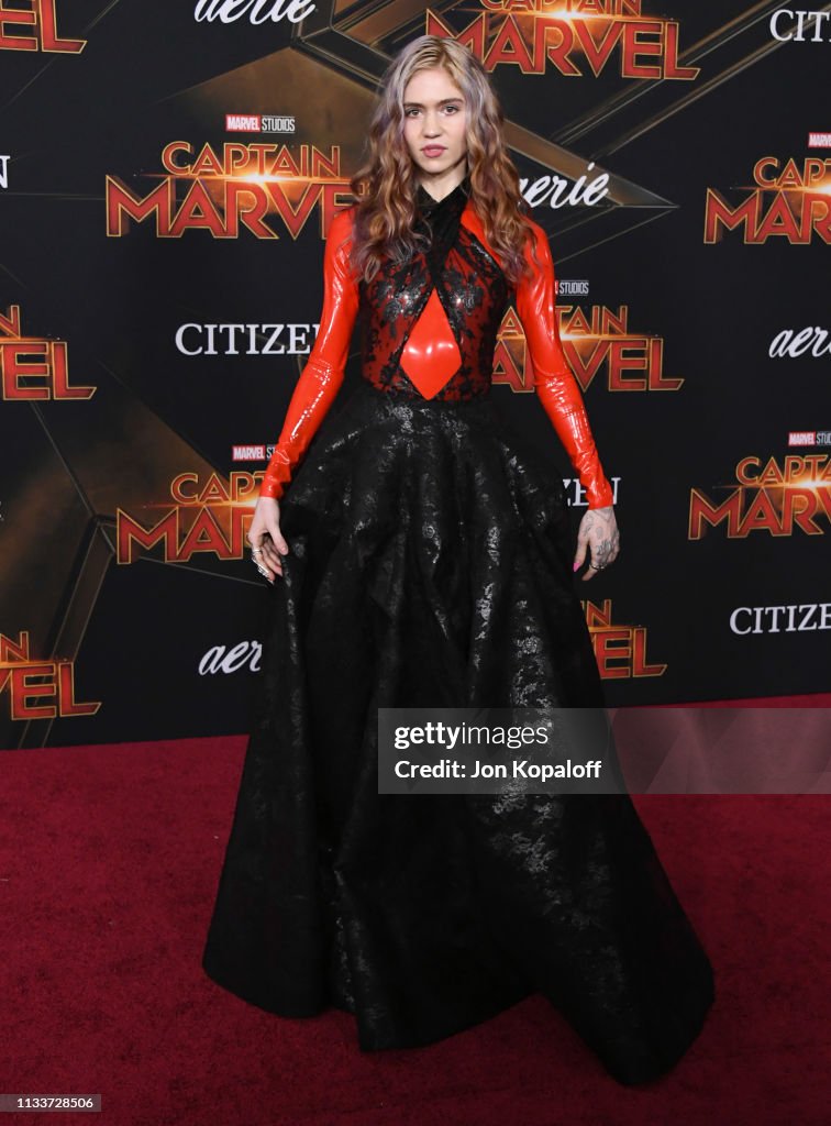 Grimes attends Marvel Studios "Captain Marvel" Premiere on March 04