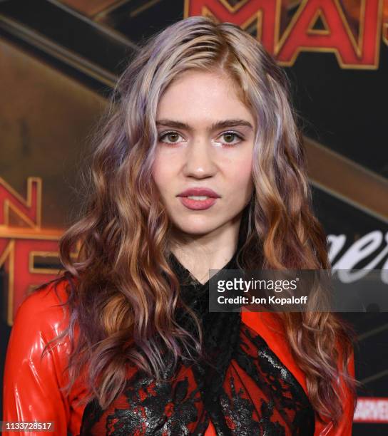 Grimes attends Marvel Studios "Captain Marvel" Premiere on March 04, 2019 in Hollywood, California.