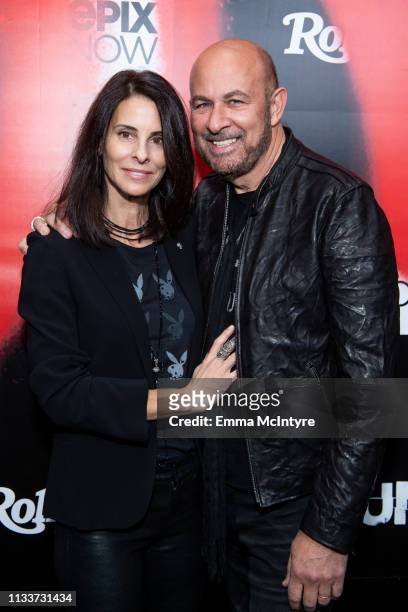 Joyce Varvatos and John Varvatos arrives at the premiere of Epix's "Punk" at SIR on March 04, 2019 in Los Angeles, California.