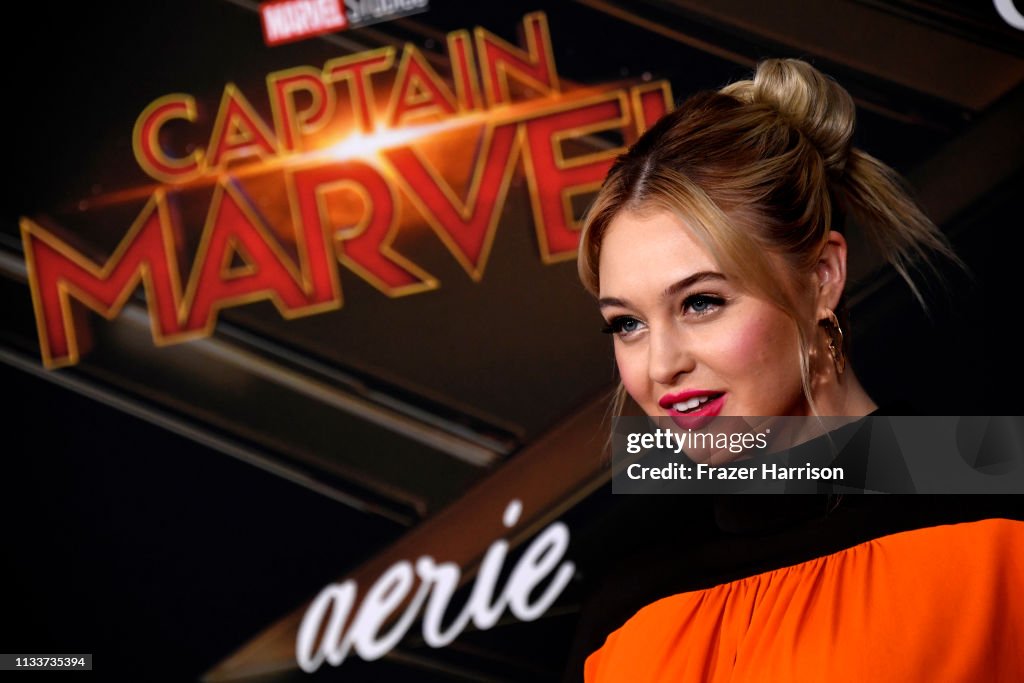 Iskra Lawrence attends Marvel Studios "Captain Marvel" Premiere on
