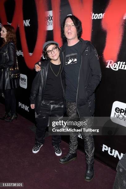 Ryan Cassata and Joie Blaney attend the Los Angeles premiere of the EPIX Original Docu-Series "PUNK" at SIR on March 04, 2019 in Los Angeles,...