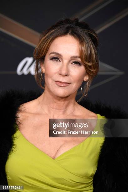 Jennifer Grey attends Marvel Studios "Captain Marvel" Premiere on March 04, 2019 in Hollywood, California.