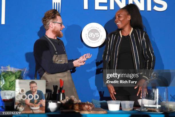 Richard Blais and Venus Williams attend the Citi Taste Of Tennis Indian Wells on March 04, 2019 in Indian Wells, California.