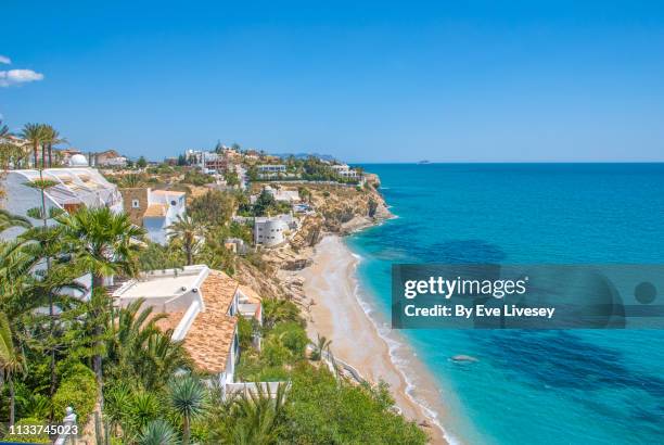 el asparallo beach in villajoyosa - valencia spain stock pictures, royalty-free photos & images