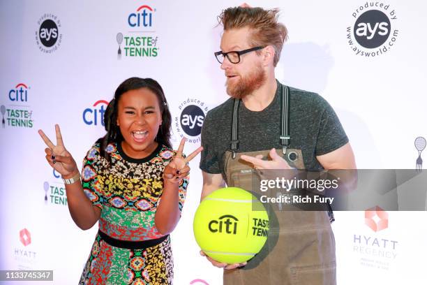 Milan Tyson and Richard Blais attend the Citi Taste Of Tennis Indian Wells on March 04, 2019 in Indian Wells, California.