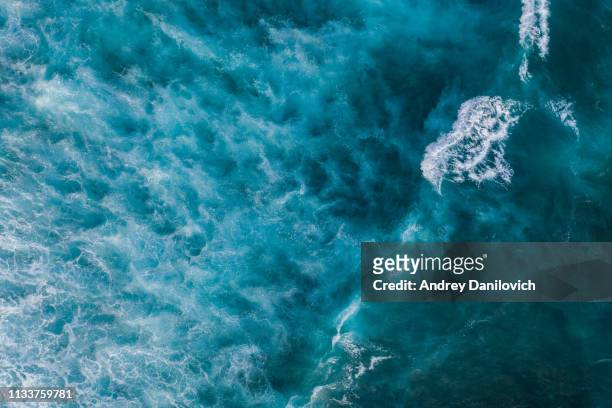 ocean surf from above - sea stock pictures, royalty-free photos & images