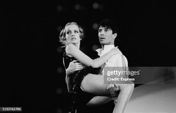 English model, actress, and singer Twiggy performing S'Wonderful with American actor, dancer, singer, theatre director, producer, and choreographer...