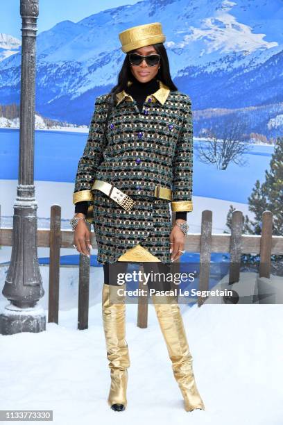 Naomi Campbell attends the Chanel show as part of the Paris Fashion Week Womenswear Fall/Winter 2019/2020 on March 05, 2019 in Paris, France.