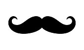 Mustache icon. Vector moustache vintage shape symbol