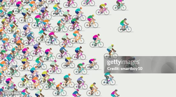illustrazioni stock, clip art, cartoni animati e icone di tendenza di ciclisti - ciclista