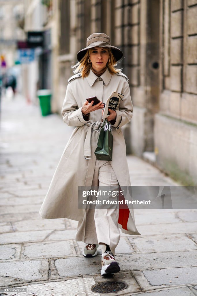 Street Style - Paris Fashion Week Womenswear Fall/Winter 2019/2020 : Day Eight