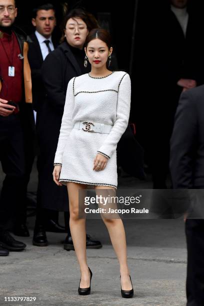 Jennie Kim attends the Chanel show as part of the Paris Fashion Week Womenswear Fall/Winter 2019/2020 on March 05, 2019 in Paris, France.