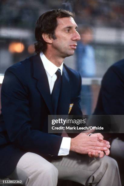 July 1990 - Argentina v Italy - FIFA World Cup Semi-Final - Stadio San Paolo - Carlos Bilardo, Argentina manager. -