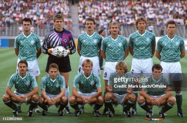 July 1990 - West Germany v England - FIFA World Cup Semi-Final - Stadio delle Alpi - The West Germany team before the match. -