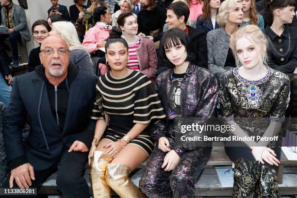 Jean-Baptiste Mondino, Naomi Diaz, Nana Komatsu and Ellie Bamber attend the Chanel show as part of the Paris Fashion Week Womenswear Fall/Winter...