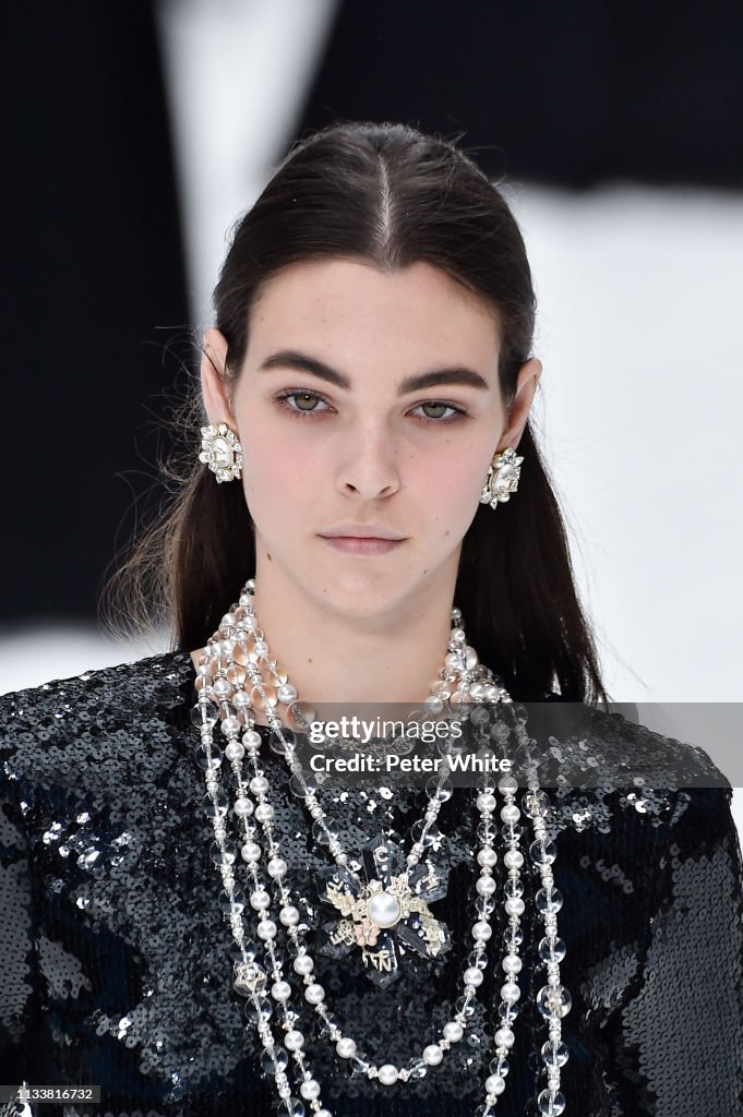 Vittoria Ceretti walks the runway during the Chanel show as part of ...