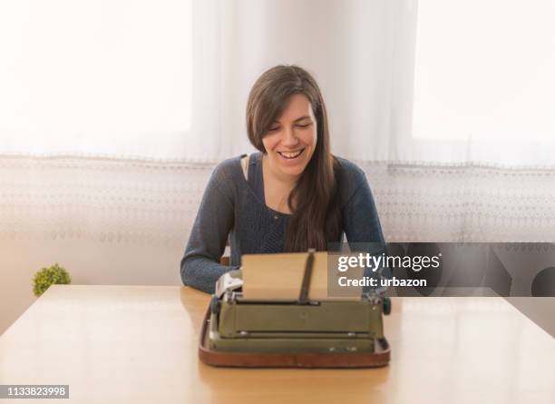 Girl Using Typewriter Girl Typewriter Photos and Premium High Res Pictures - Getty Images