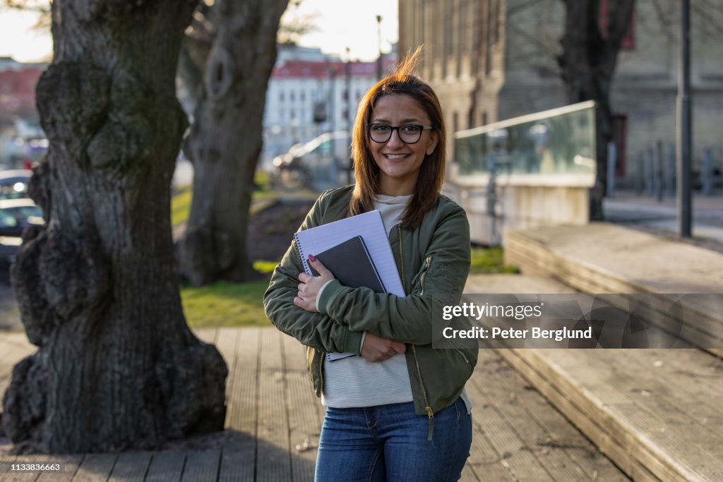 A female university student