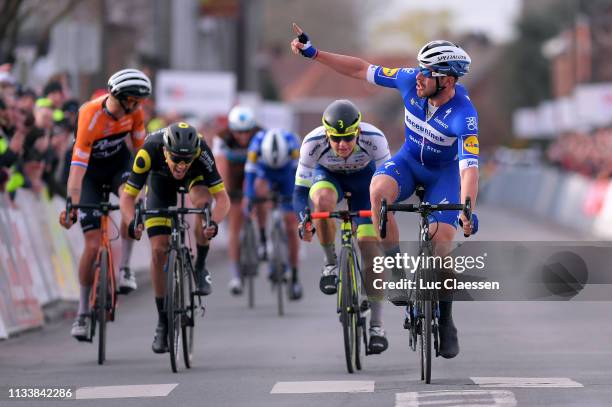 Sprint / Arrival / Florian Senechal of France and Team Deceuninck - Quick-Step / Celebration / Aime De Gendt of Belgium and Team Wanty Groupe Gobert...