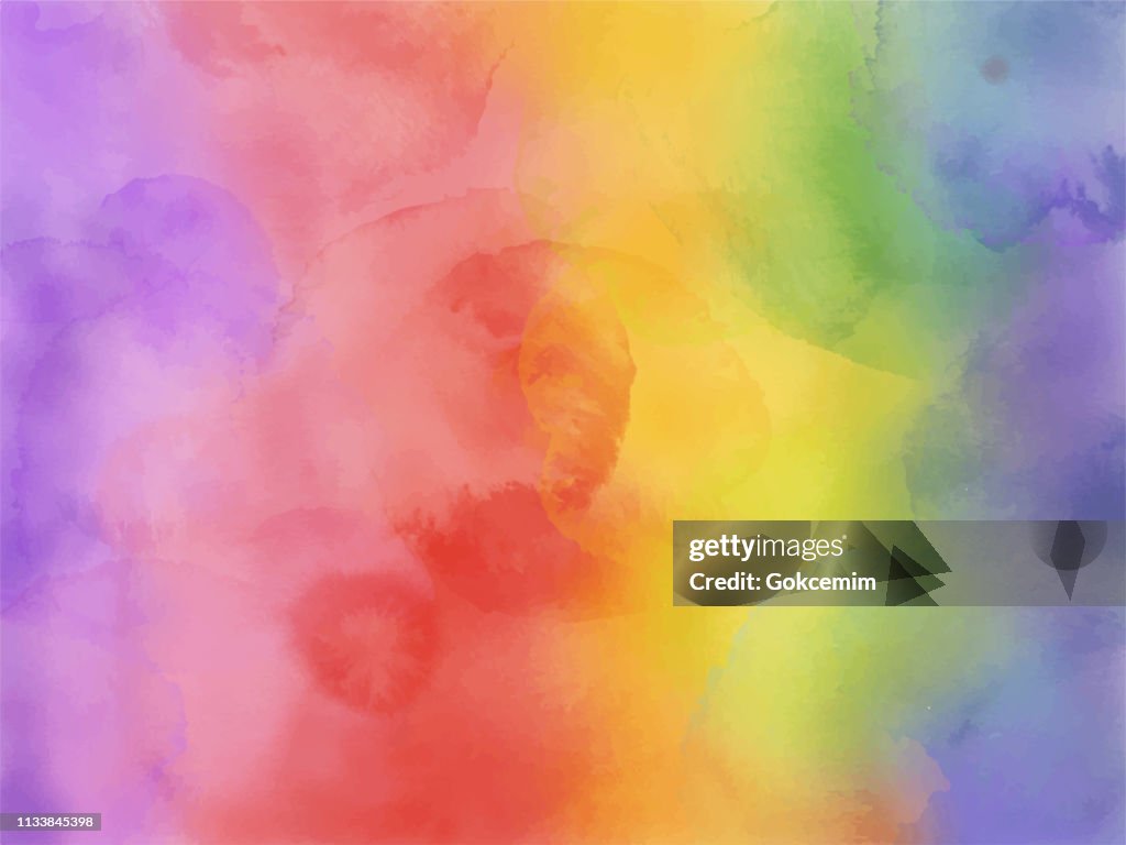 Bunte Regenbogen-Wasserfarbe Hintergrund.