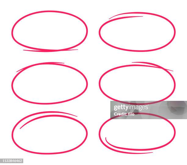 stockillustraties, clipart, cartoons en iconen met selectie van cirkel bewerking markeren - cirkelen