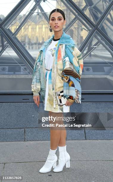 Naomi Scott attends the Louis Vuitton show as part of the Paris Fashion Week Womenswear Fall/Winter 2019/2020 on March 05, 2019 in Paris, France.