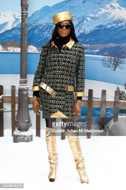 Naomi Campbell attends the Chanel show as part of the Paris Fashion Week Womenswear Fall/Winter 2019/2020 on March 05, 2019 in Paris, France.