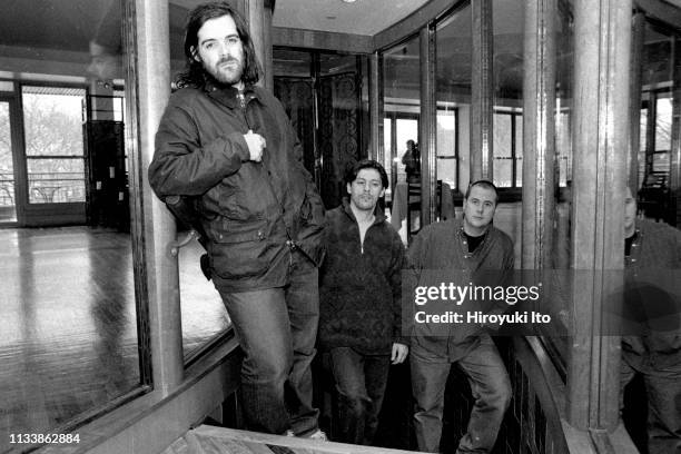 From left, Sam Houser , John Davis and Terry Donovan at a loft in Lower Manhattan on February 3, 2000. Together they launched regular Rockstar Loft...