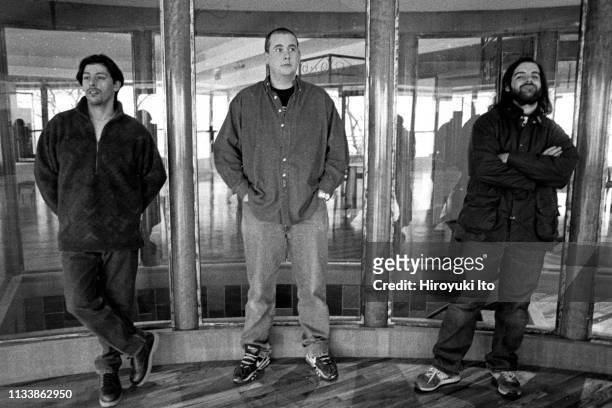 From left, John Davis , Terry Donovan and Sam Houser at a loft in Lower Manhattan on February 3, 2000. Together they launched regular Rockstar Loft...